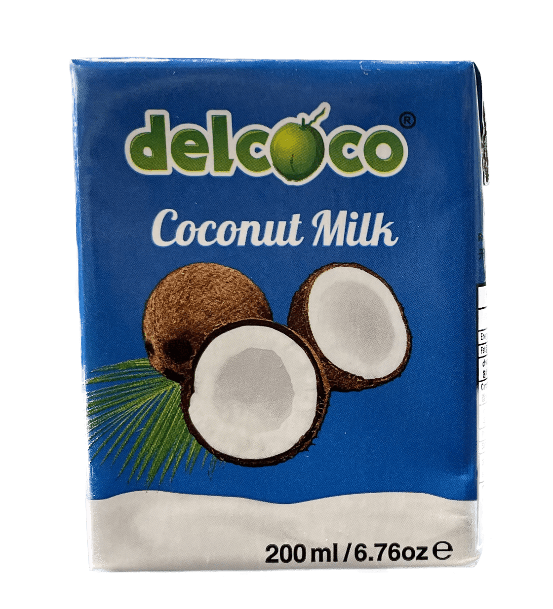 Delcoco Coconut Milk (200ml x 24 packs) Cibus Foods