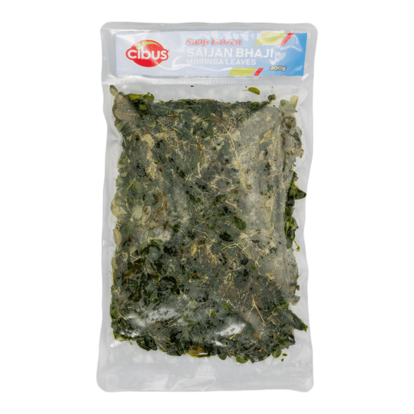 Cibus Snap Frozen Moringa Leaves (Saijan Bhaji) (200g x 50 packs)