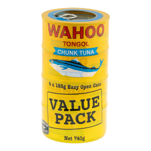 Wahoo Tongol Style Tuna Chunk - 4 pack (48 x 185g)